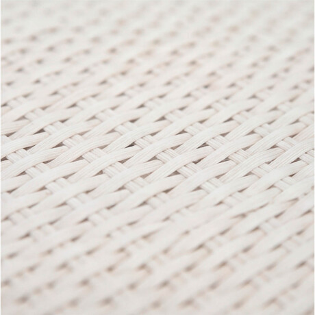 Mesa Comedor Exterior Jardín Rattan 150x90cm Armable Blanco