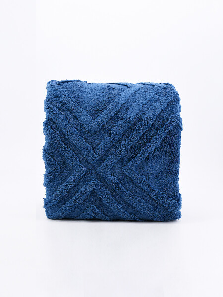PIE DE CAMA DAMERO AZUL OSCURO