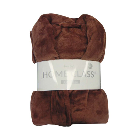 Bata de Cama Microfibra Home Class Talle P al XG Caoba