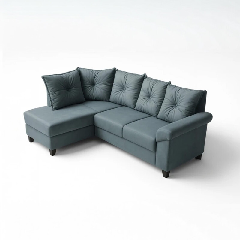 Sofá Esquinero Ltc 4 Cuerpos Tela Suede Estructura Madera Sofá Esquinero Ltc 4 Cuerpos Tela Suede Estructura Madera