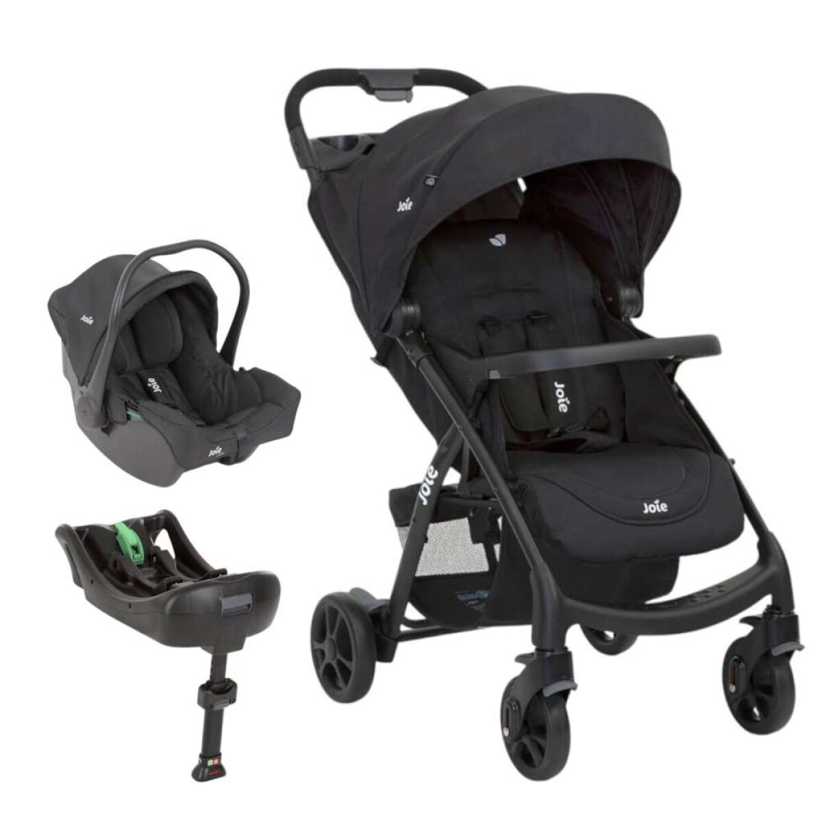 Coche De Paseo Joie Muze Lx + Baby Silla Juva + Base - Negro 