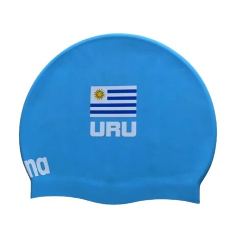 Gorra De Natación Unisex Arena Uruguay Flag Silicone Cap Celeste