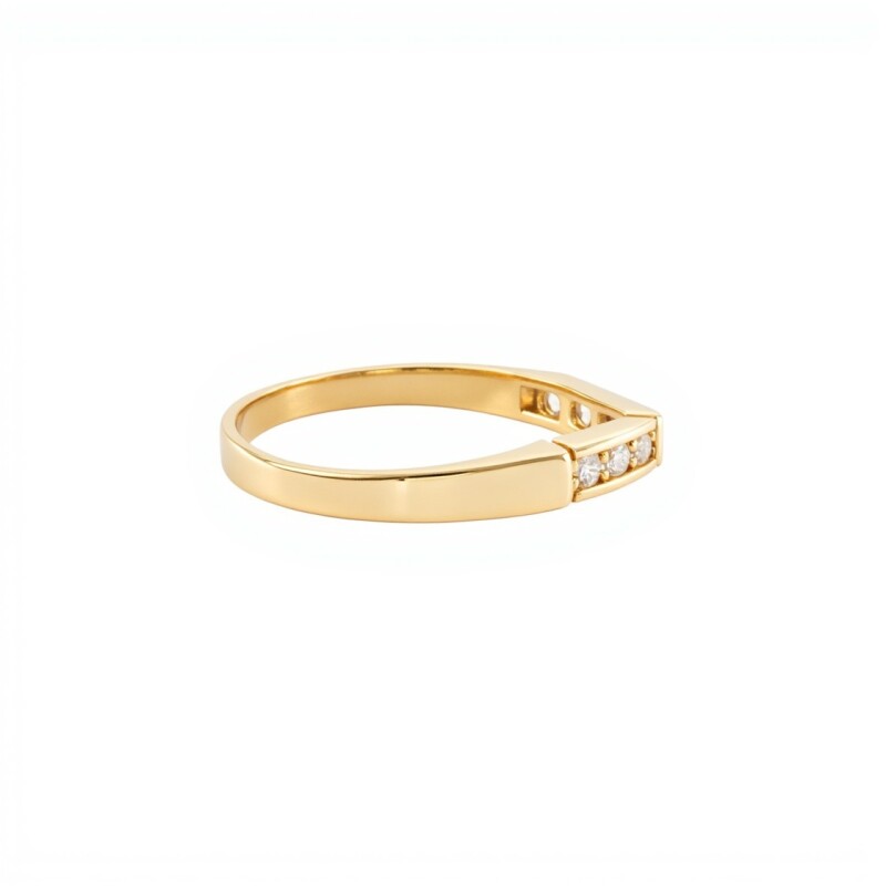 Anillo-Oro bajo-Piedra zirconia-AN8006 conpiedra
