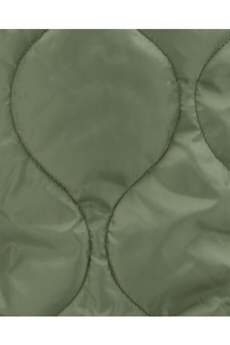 Campera de popelina, acolchada, verde oliva. Talles 6-14 Sin color