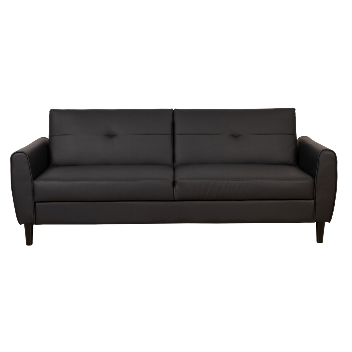SOFÁ CAMA - 2 CUERPOS PU-Y-MADERA NEGRO BOROCAY 
