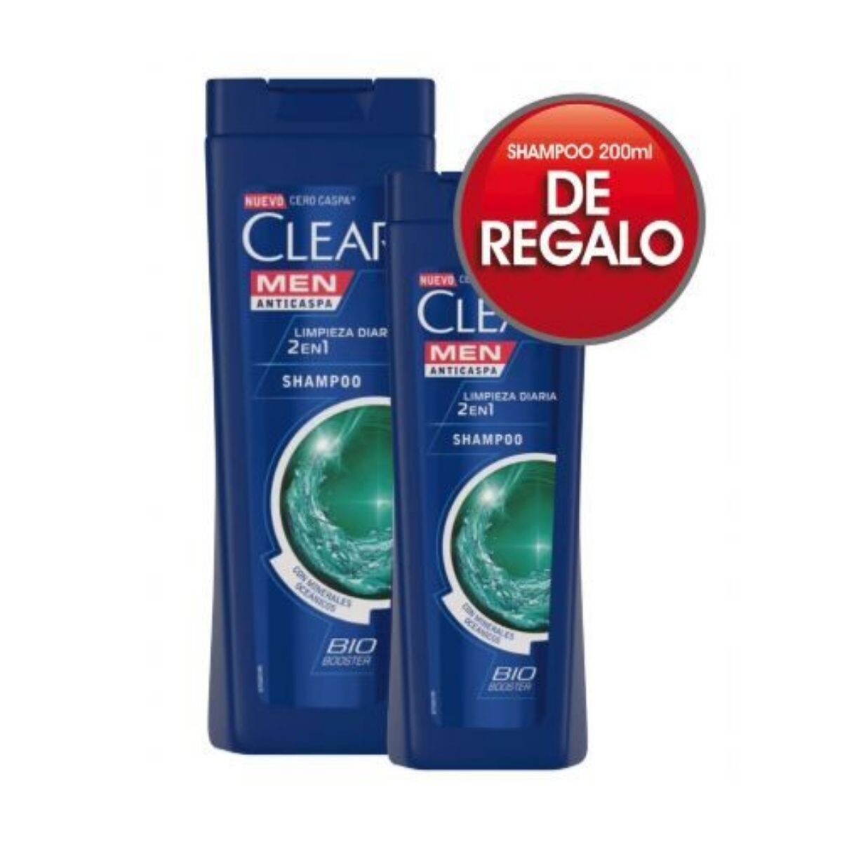 Shampoo Clear Anticaspa Men 2EN1 - Pack Ahorro 400 ML + 200 DE REGALO 