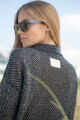 Buzo polo Negro lurex
