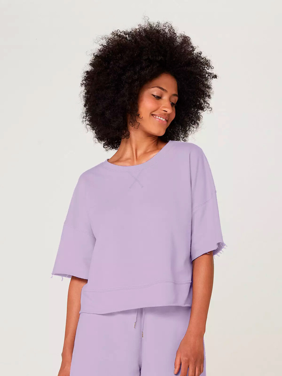 CAMISETA BÁSICA FEMENINA MANGA CORTA - VIOLETA 