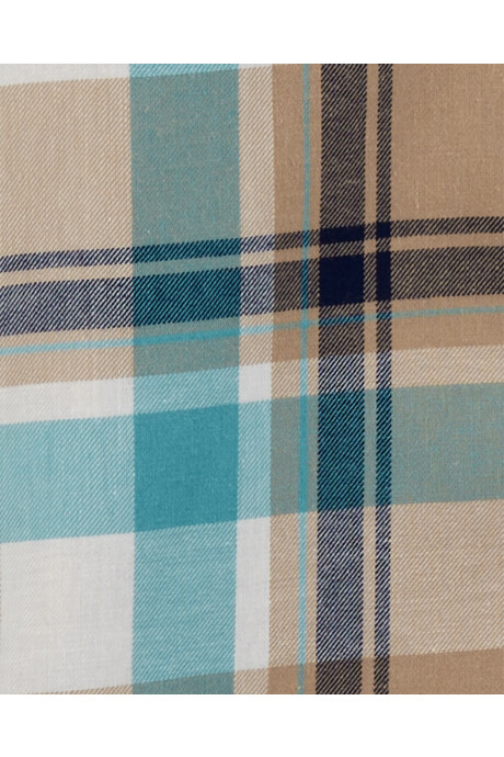 Camisa de sarga, con capucha, diseño a cuadros. Talles 6-8 Sin color