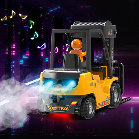 Elevador Auto Juguete C/control Remoto Sonido Luces Amarillo