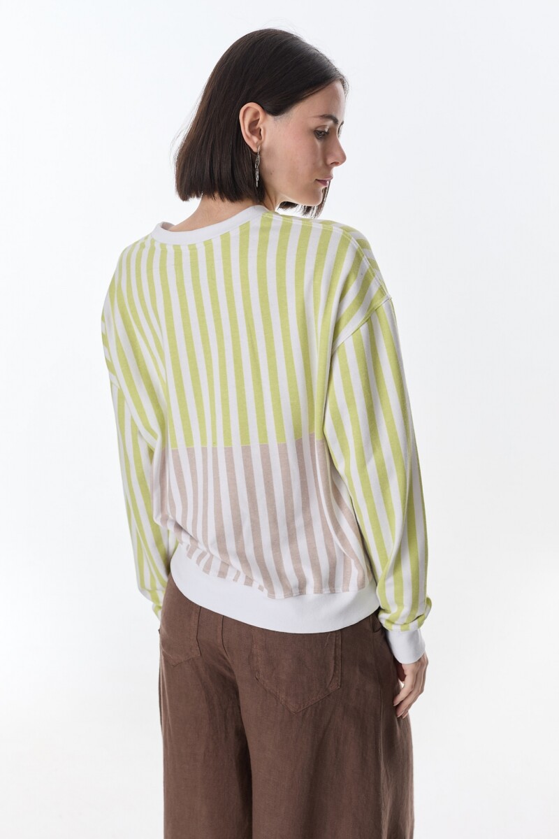 Buzo Club Beige/Verde