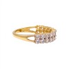 Anillo Medio Sin fin doble-Oro bajo-Piedra Zirconia-AN824 conpiedra