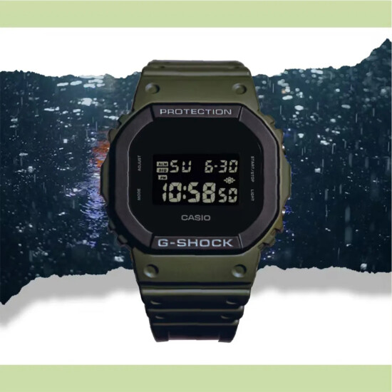 Reloj CASIO G-SHOCK DW5610UU-3DR en Resina Verde Esfera 44mm 0