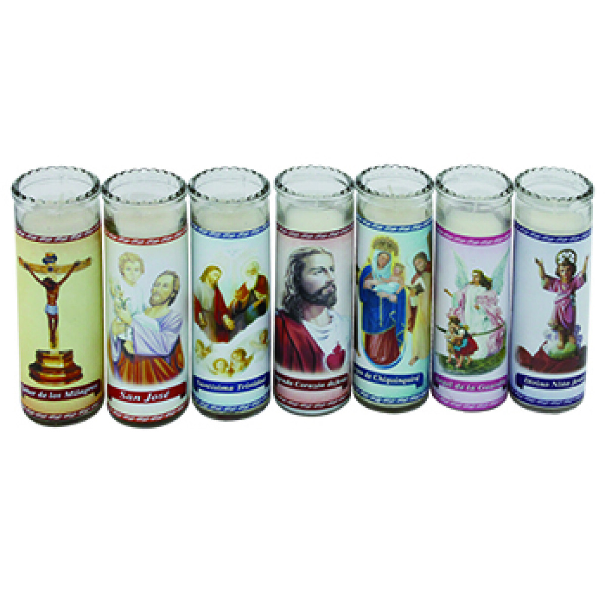 VELA CON IMAGEN RELIGIOSA D5/16.2CM 