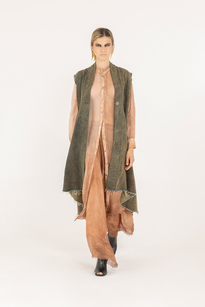 CHALECO LARGO Bronce