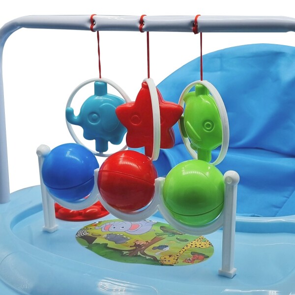 Andador Bebé Caminador Plegable Portable + Juguetes Musica Color Variante Azul