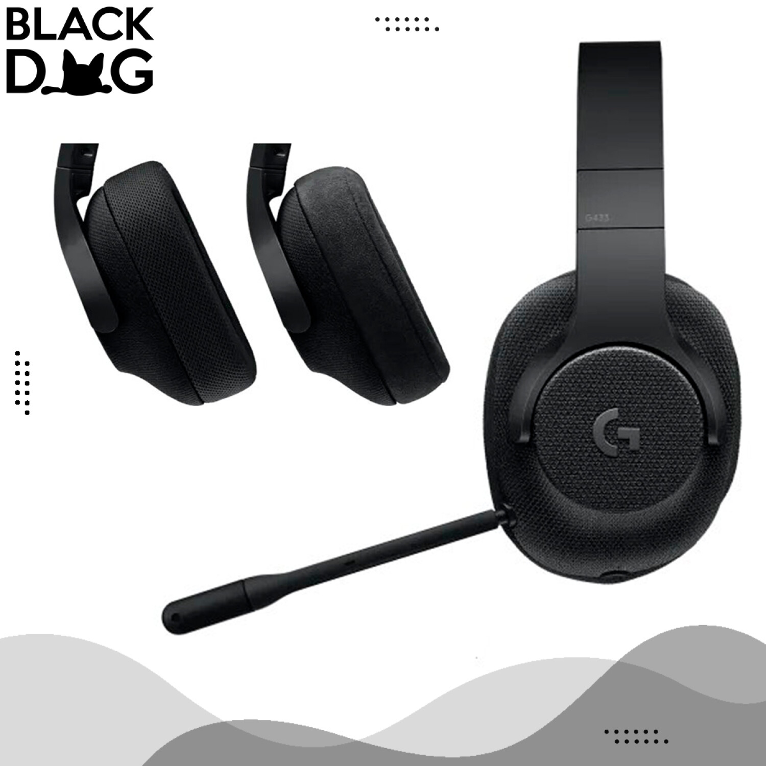 Auriculares Logitech Gamer G433 Negros + Smartwatch — Black Dog