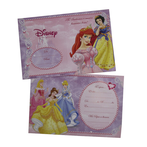 Cotillón Invitaciones x10 Princesas Disney