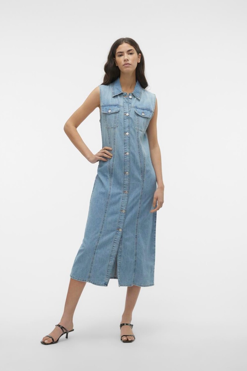 Vestido Camisero Die Light Blue Denim