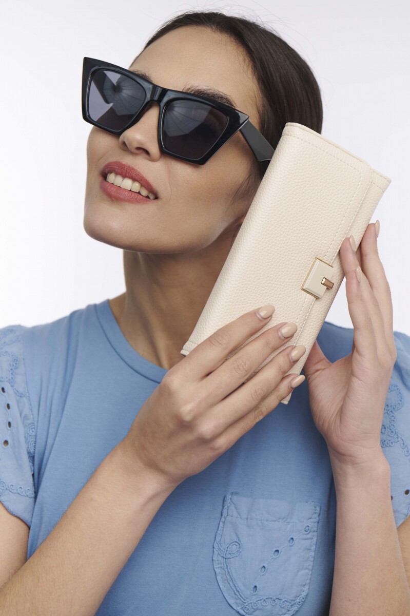 Billetera dama larga Alison - Beige 