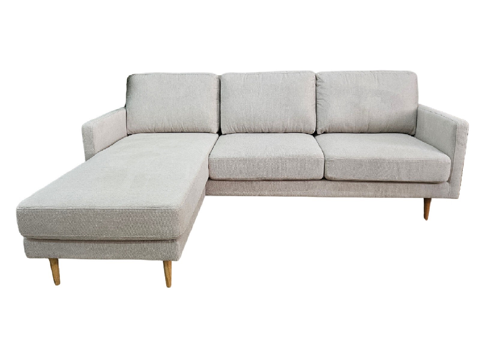 Sofa con Chaise PRADA - Beige Tela Rústica 