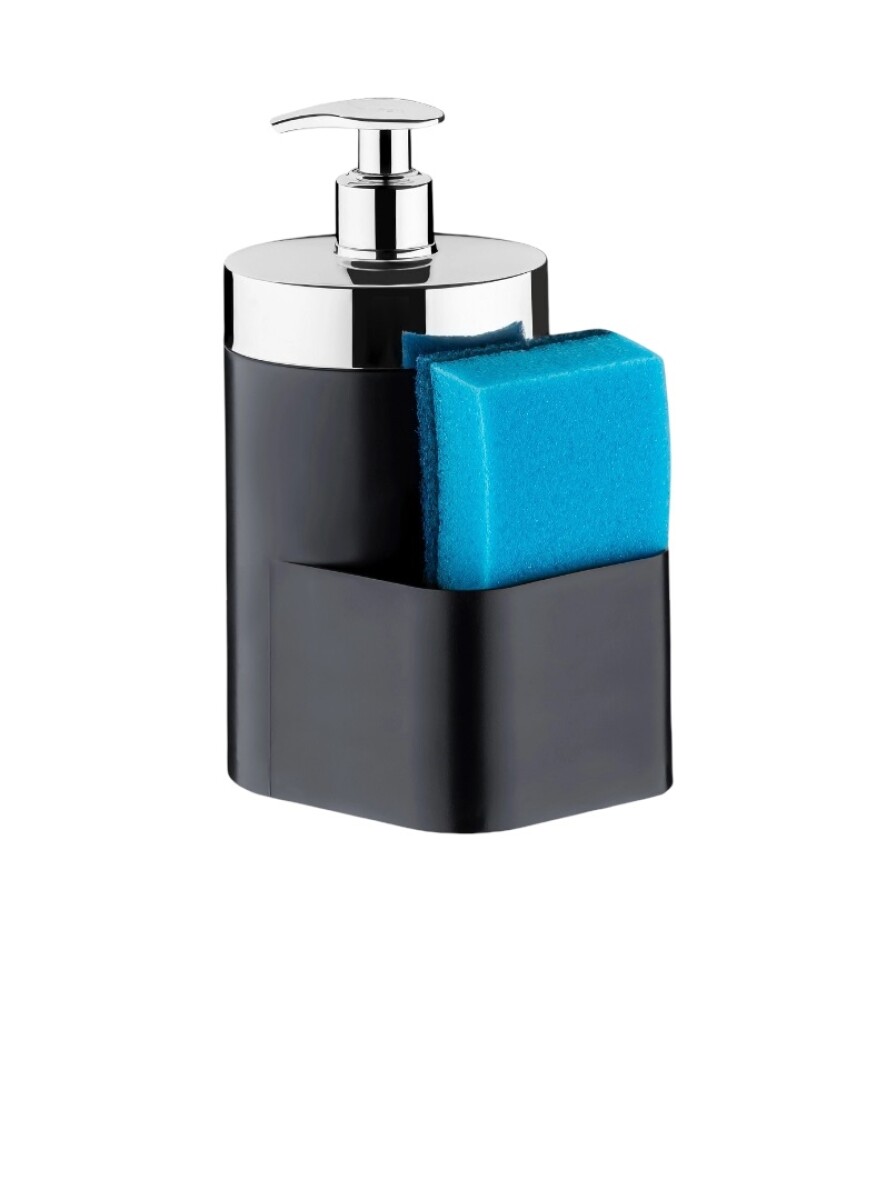 Dispensador de Jabón líquido y porta esponja - Negro 