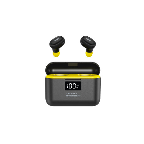 Auriculares T&V Bohne Topp Negro/Amarillo