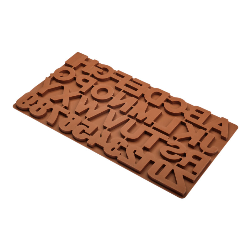 Molde Silicona Letras Numeros Cocina Resina Sin Color