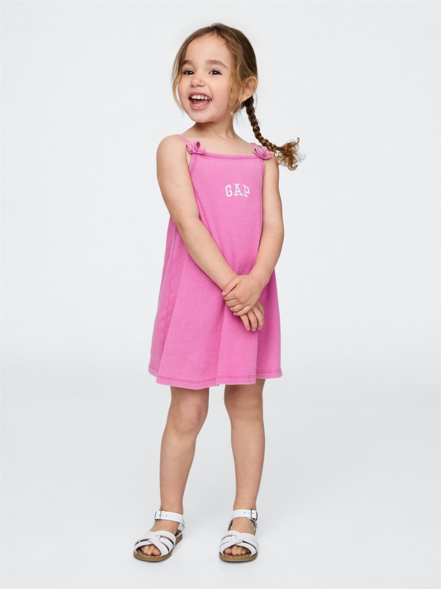 Vestido Logo Gap Toddler Niña - Standout Pink 