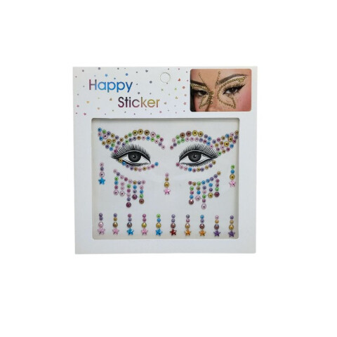 Stickers Para Rostro Multicolor