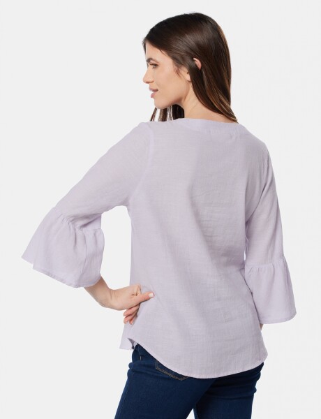 BLUSA DE LINO Lila