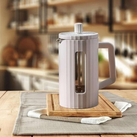 CAFETERA/TETERA FRENCH 600ML BOROSILICATO/PP BLANCO CATANIA