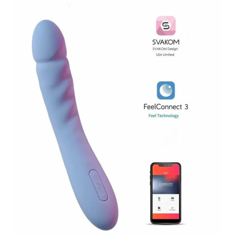 Vibrador de Empuje con Aplicación y Carga USB Ava Neo Azul