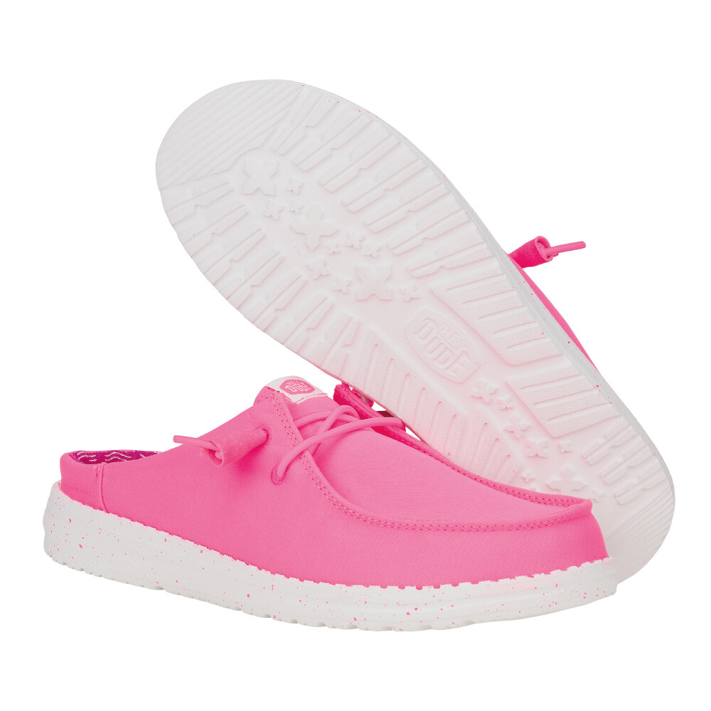 Wendy Slip Stretch Canvas - Mujer Neon Pink