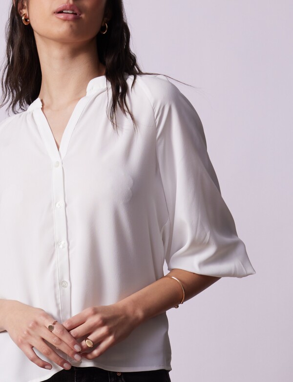 Blusa Botones BLANCO