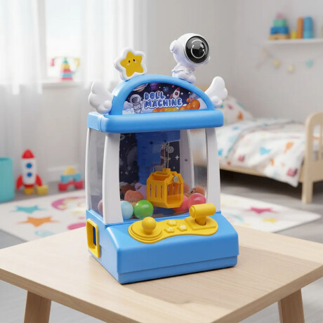 Máquina Atrapa Premios Infantil Con Luces Sonidos Astronauta Azul