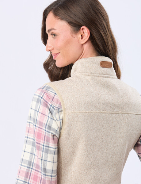CHALECO CUELLO ALTO Beige