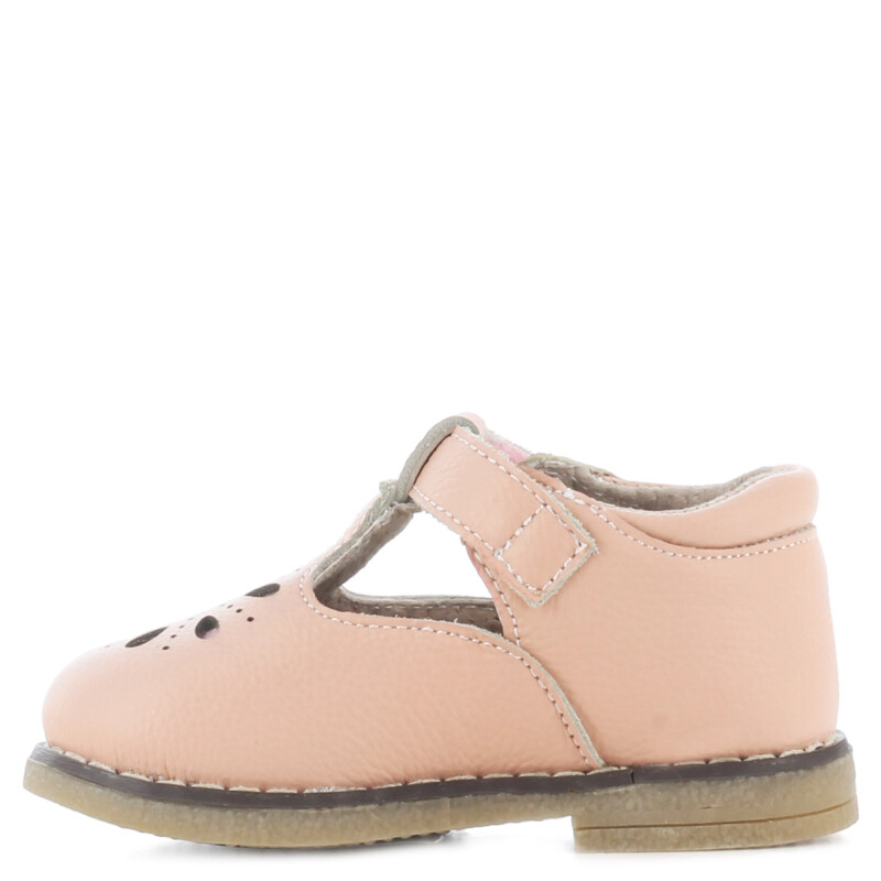 Zapatos de Niña MINI Miss Carol BERET con velcro y calado Rosado