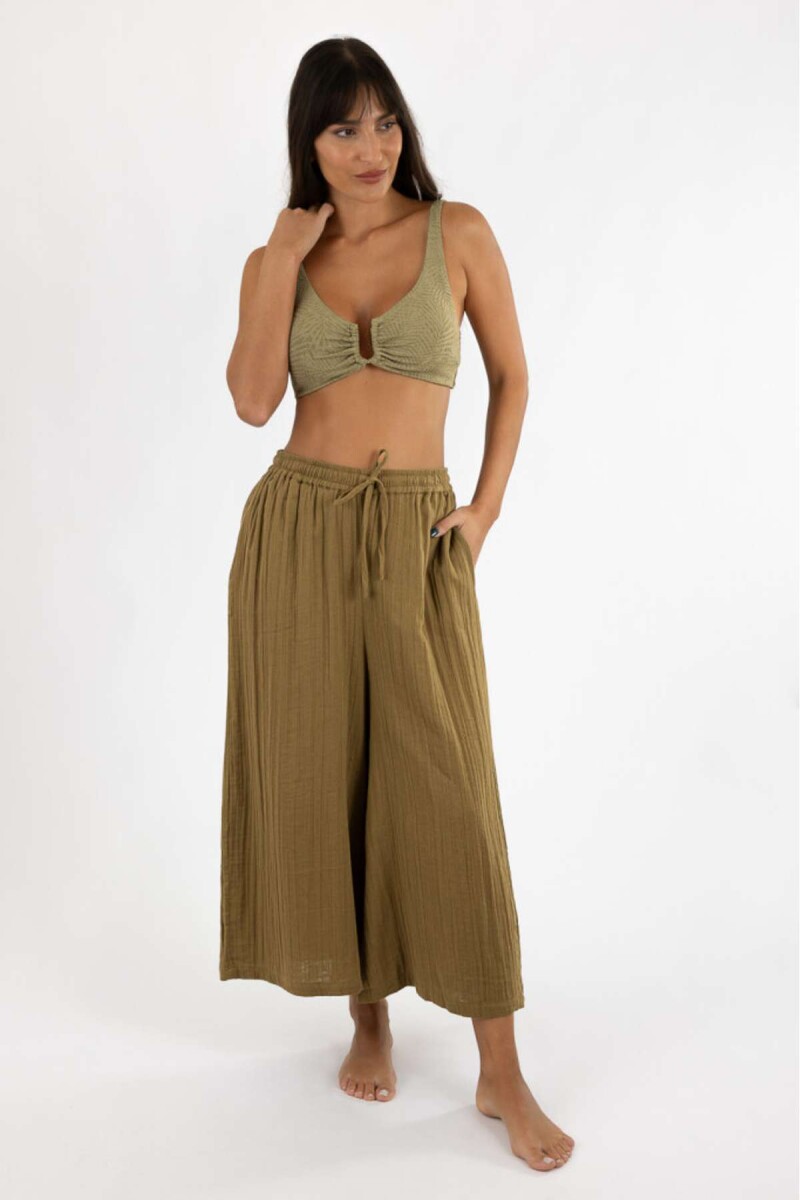 Pantalón tulum - Olivar 