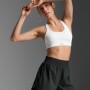 Bra Running Aero Mesh Medium Impact Mujer White/silver Reflective