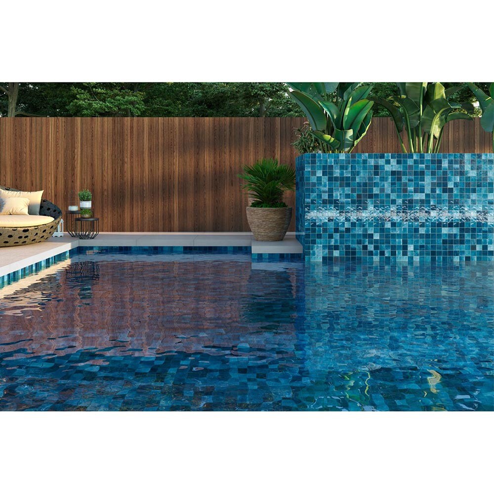 MOSAICO DE PISCINA MODELO NORONHA SAFIRA 7.5X7.5 CM Mosaico De Piscina Modelo Noronha Safira 7.5x7.5 Cm