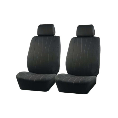 Cubreasiento Universal Pick Up 4 Piezas Negro Con Detalle Gris