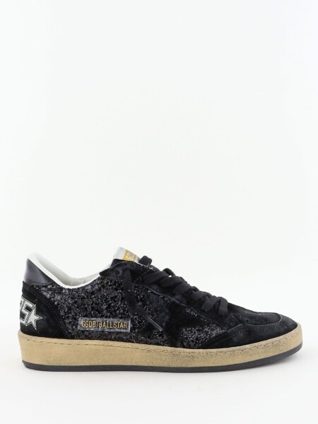 Golden Goose-Championes de gamuza, Ballstar Negro