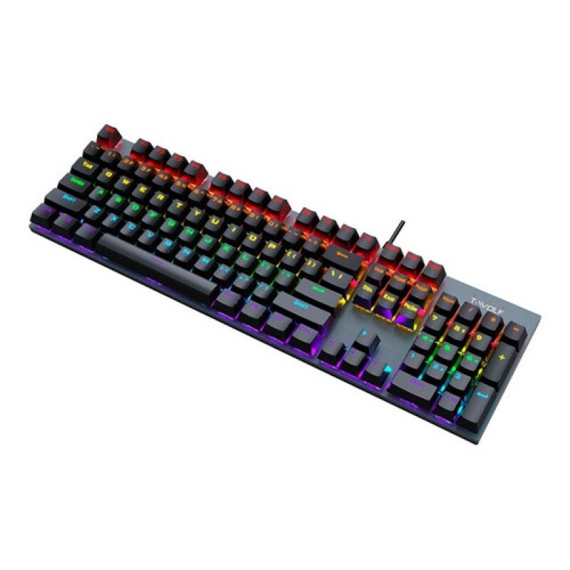 Teclado gamer cableado mecánico RGB T-Wolf T17 Teclado gamer cableado mecánico RGB T-Wolf T17