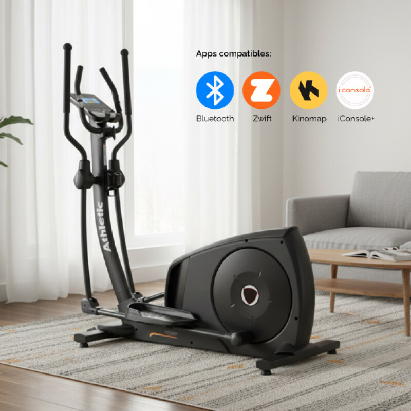 Elíptica profesional Athletic 1700EP Bluetooth Negro