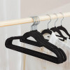 Set 10 Perchas de terciopelo antideslizante negro