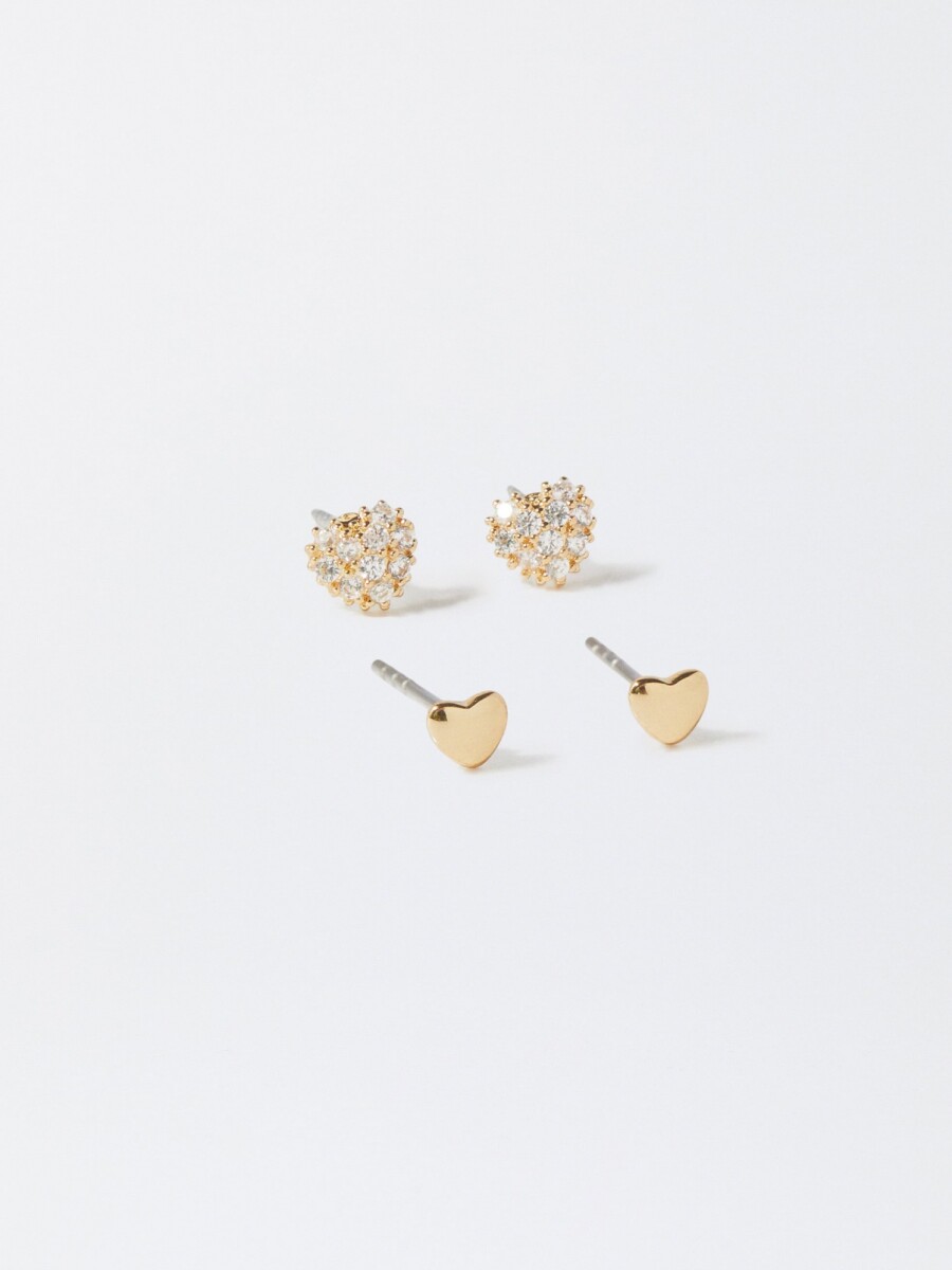 Conjunto De Pendientes Con Circonitas dorado