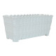 Maceta de balcón 30 cm simil bambú BLANCO