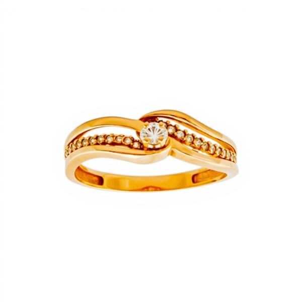 Anillo-Oro bajo-Piedra Zirconia-AN8033 conpiedra