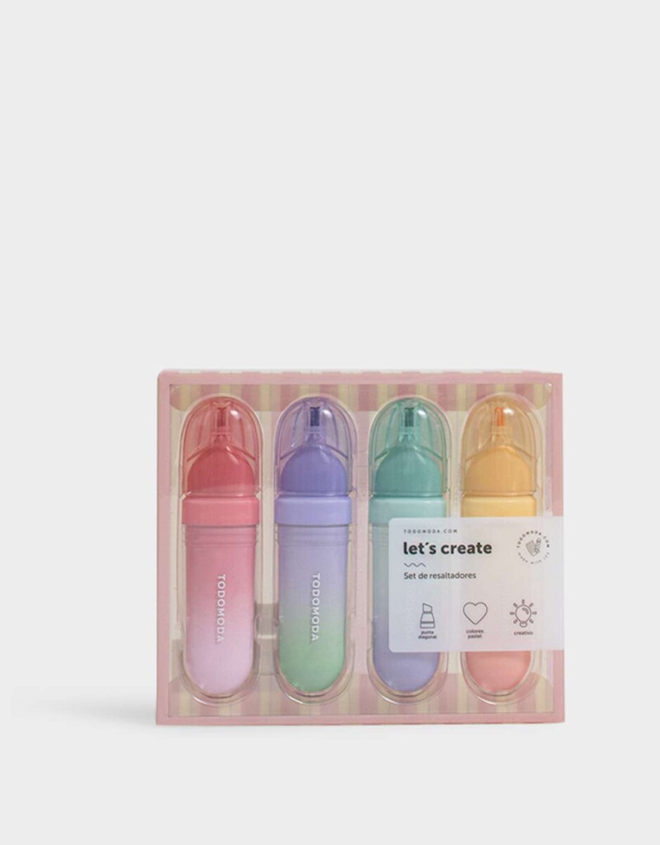 Resaltadores Gradiente - Combinacion Multicolor 